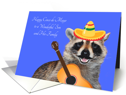 Cinco de Mayo to Son and Family, raccoon with a mustache,... (1285392)