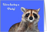 Invitations, Party, general, raccoon smiling, pearly white dentures card