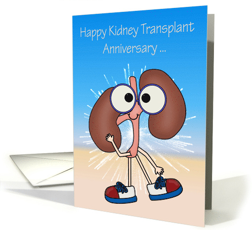 Anniversary of Kidney Transplant Card with Kidneys... (1298134)