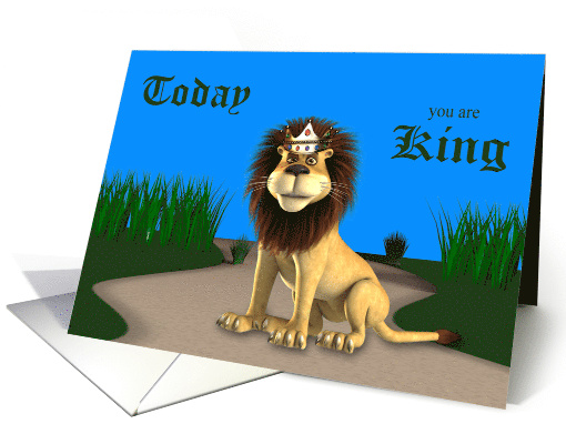 Father's Day, general, humor, Lion with a jeweled crown... (1307488)