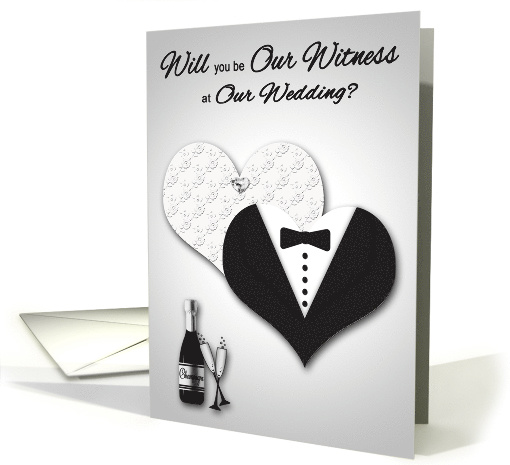 Invitation Will You Be Our Witness, Wedding, bride and... (1313734)