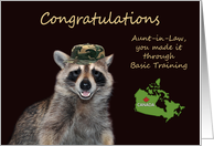 Congratulations To Aunt-in-Law, Completing Basic Training, Canada card