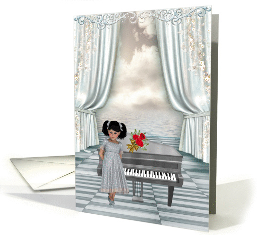 Invitations, Piano Recital, general, girl with ocean view... (1336388)