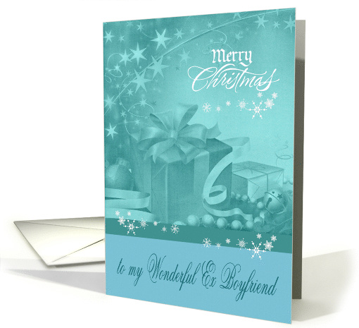 Christmas to Ex Boyfriend, Presents, Bows, Ornaments with... (1343694)