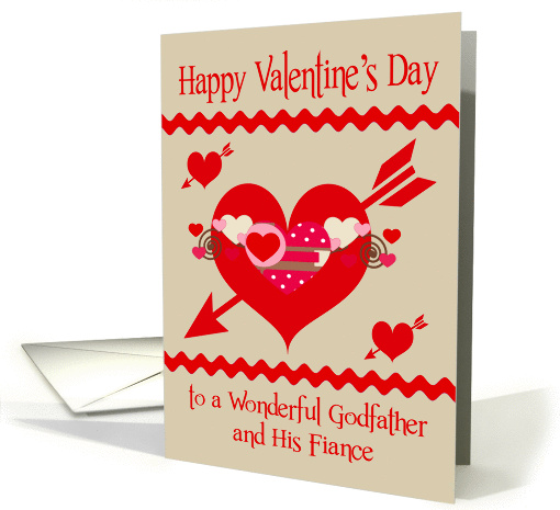 Valentine's Day To Godfather and Fiance, red, white and... (1345678)