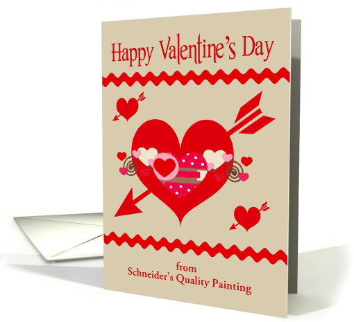 Valentine's Day Custom Business Card with Colorful Hearts... (1345738)