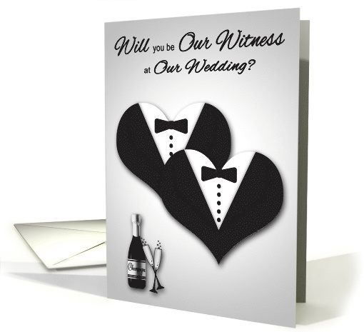 Invitations, Will You Be Our Witness, wedding, groom hearts card