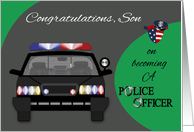 Congratulations to Son on Graduation from the Police Academy card
