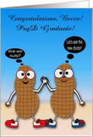 Congratulations on Graduation PsyD Custom Name Peanuts in Shoes card