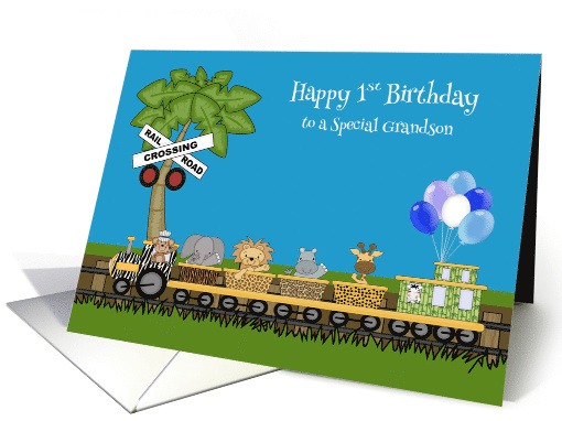 1st Birthday to Grandson with a Train Carrying Cute... (1563124)