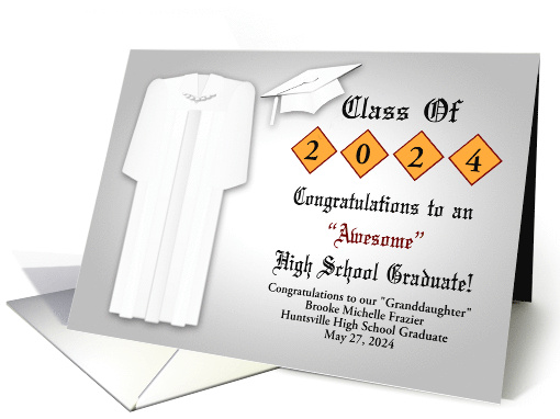 Congratulations on High School Graduation Custom Name and... (1731624)