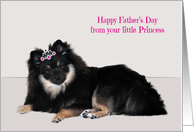 Father’s Day to Dad from Daughter with a Little Pomeranian Princess card