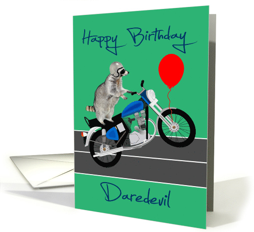 Birthday with a Raccoon Daredevil on a Motorcycle and a... (712834)
