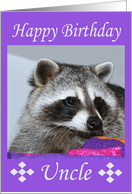 Uncle Birthday, Raccoon card