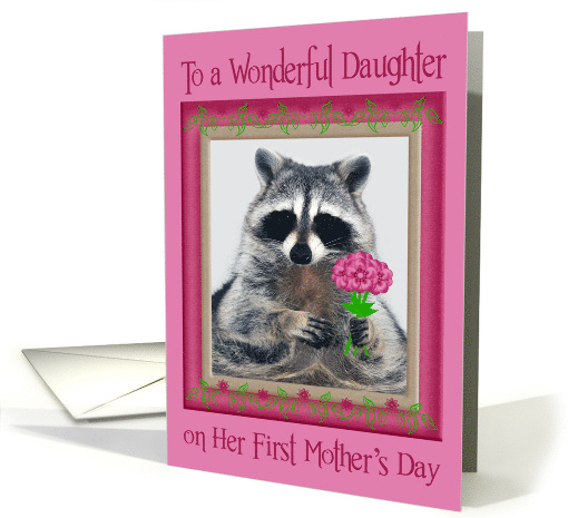 First Mother's Day to Daughter with a Raccoon Holding a... (737996)