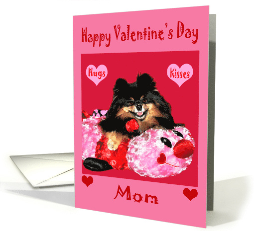 Valentine's Day to Mom with a Sable Pomeranian Laying on a... (756055)