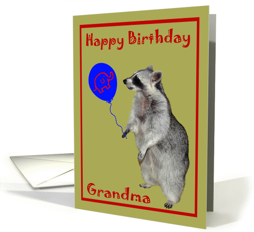 Birthday for Grandma, Raccoon with a blue, elephant... (759243)