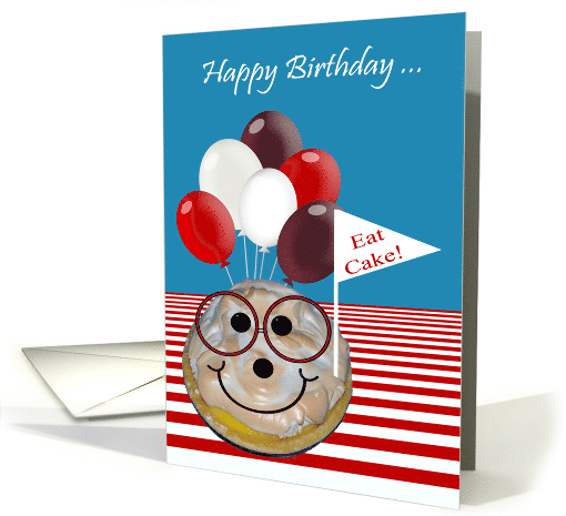Birthday, general, lemon pie wearing glasses, smiling with... (821427)