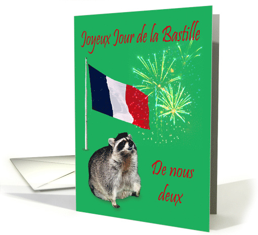 Bastille Day from Both Of Us, French, raccoon wearing... (838080)
