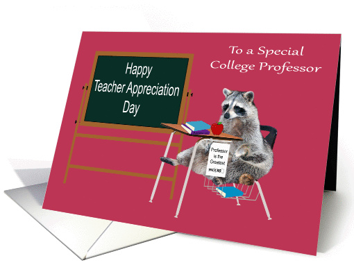 Teacher Appreciation Day To College Professor, Raccoon,... (856742)