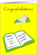 Congratulations, new baby, general, a book on the truth about babies card