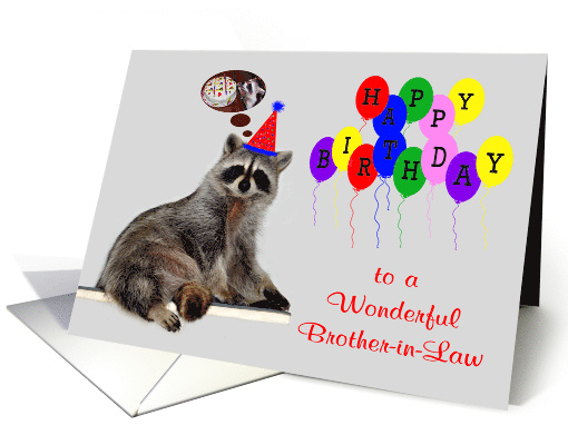 Birthday to Brother-in-Law, an adorable raccoon wearing a... (890868)