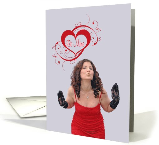 Valentine's Day, Beautiful girl blowing a kiss card (893531)