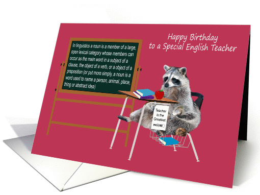 Birthday To English Teacher, general, Raccoon sitting in... (896272)