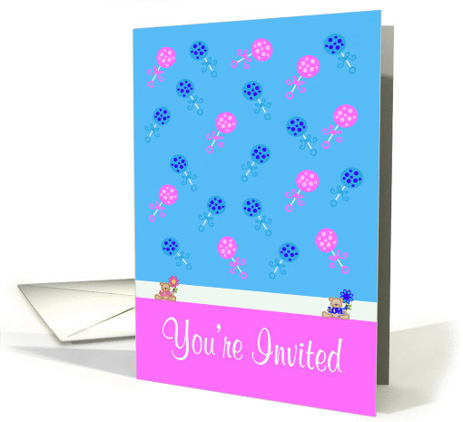 Invitations, Baby Gender Reveal Party, general, Pink and... (911073)