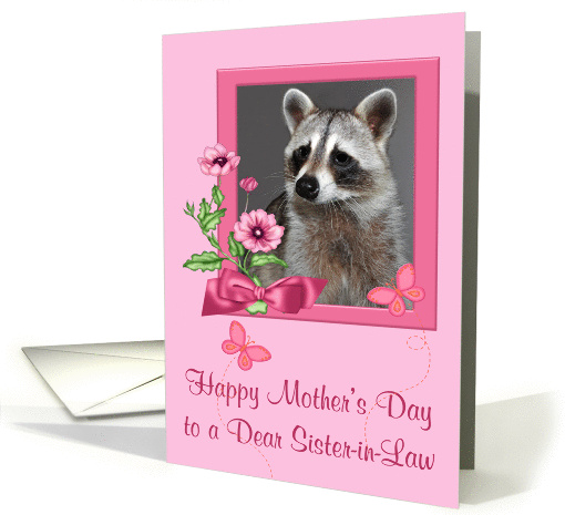 Mother's Day To Sister-in-Law, portrait of a raccoon in... (920355)