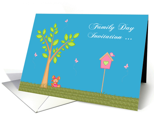 Invitations, Family Day, general, Bunny with a flower pot... (926780)