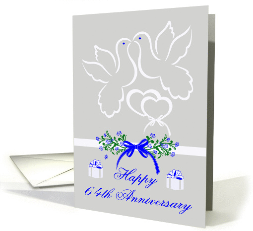 64th Wedding Anniversary, general, white doves kissing,... (927839)