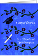 Congratulations to Granddaughter on Graduation Card with Flowers card