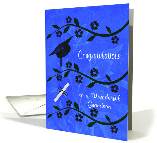 Congratulations to Grandson on Graduation with a Diploma card (932478)