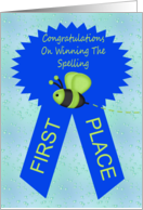 Congratulations On Winning The Spelling Bee card
