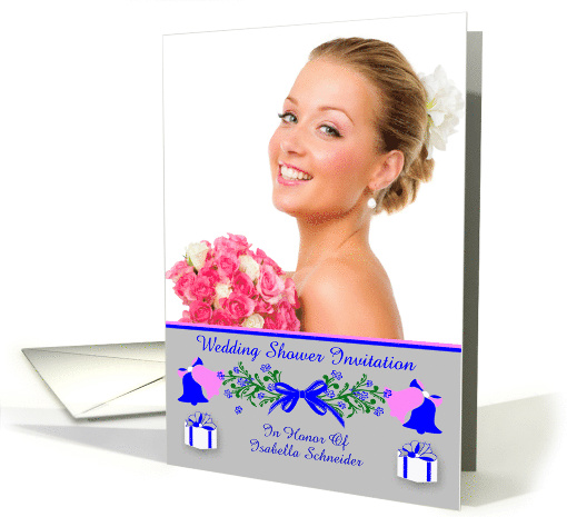 Invitations, Wedding Shower, Custom Name Photo Card,... (933502)