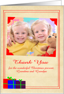 Thank You for the Christmas Present custom name photo card