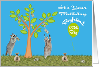 Birthday To Boyfriend, Raccoons with a money tree card