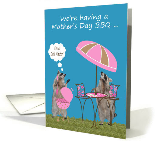 Invitations, Mother's Day Barbecue, Raccoons getting ready... (941487)