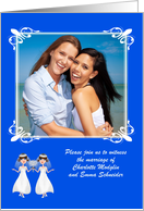 Invitations, Lesbian Wedding, custom name photo card, two brides card