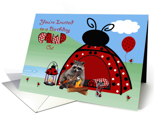 Invitations, Birthday Party Camp Out, Raccoon Toasting... (943807)