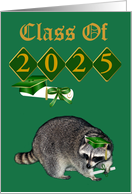 Congratulations on Graduation Custom Year 2024 with a Raccoon card