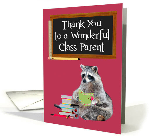Thank You to Class Parent, Raccoon Holding A Book, jar of... (966271)