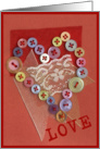 Happy Anniversary Button Heart Card
