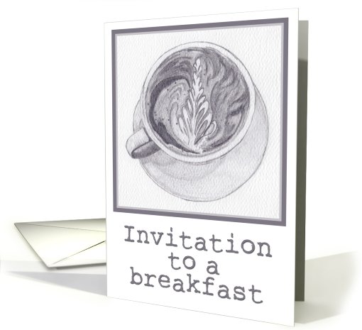Cup Of Coffee Breakfast Invitation Note card (709485)