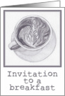 Cup Of Coffee Breakfast Invitation Note Card