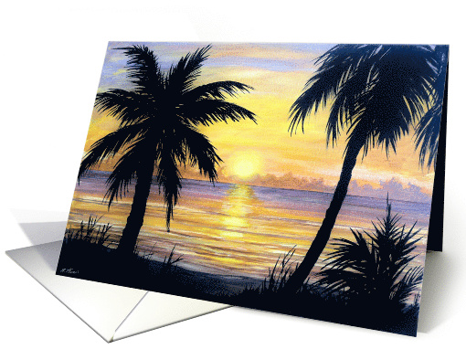 Tropical Sunset card (792322)