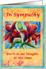 Sympathy Card, Lilies card