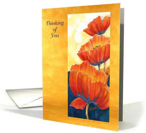 Thinking of You Poppies card (1364390)