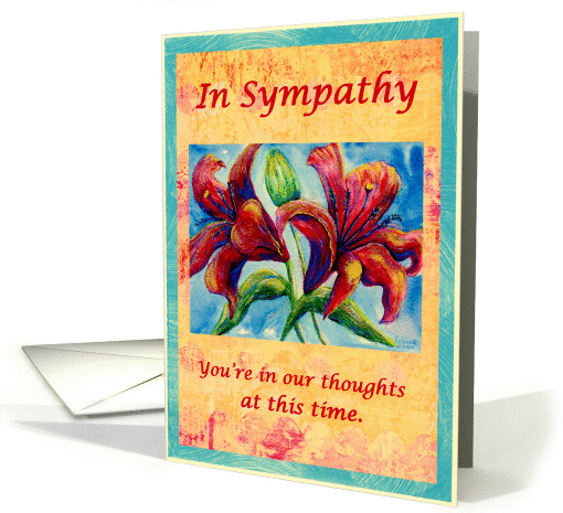 Sympathy Card, Lilies card (844715)